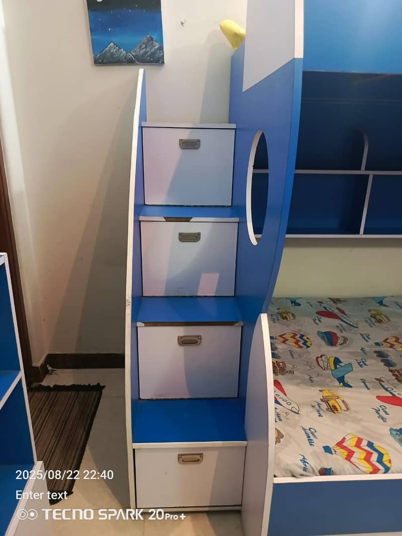 buck bed, study table and rack 4