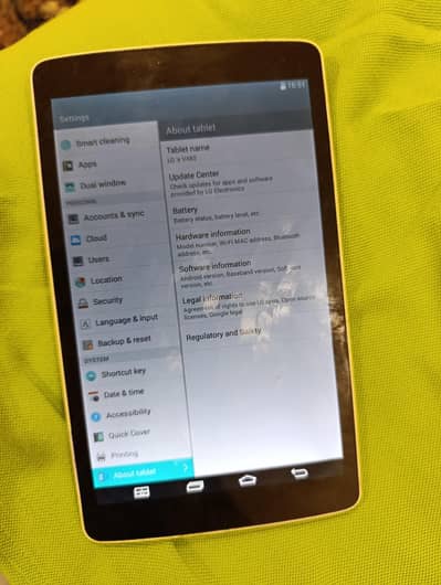 LG G Pad 8.0 V480, quad core 1.2 GHz processor, 8 inch IPS display,