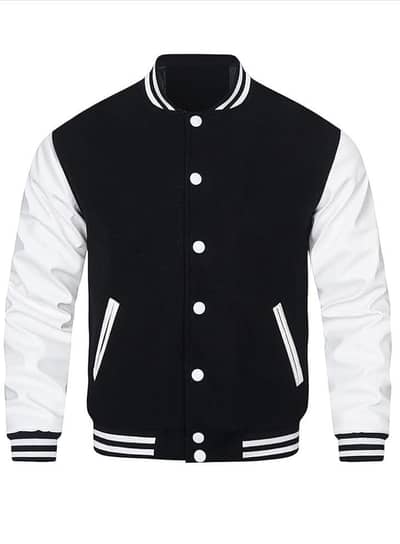 Men's Varsity Pure Leather Jacket With Classic Design