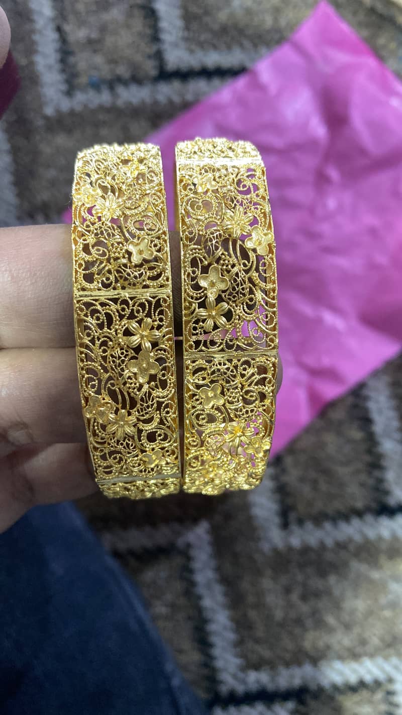 Silver chandi bangles custom designs 3