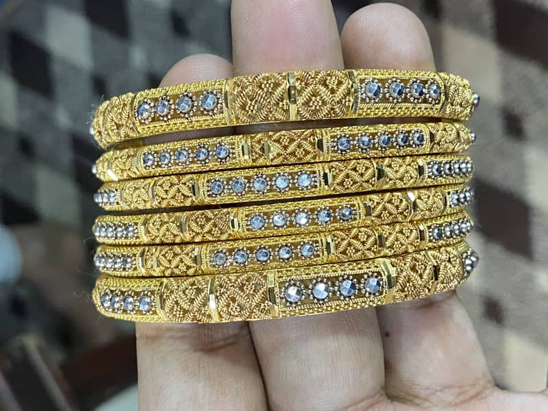 Silver chandi bangles custom designs 4