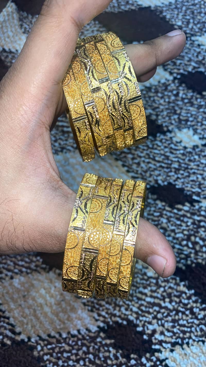 Silver chandi bangles custom designs 5