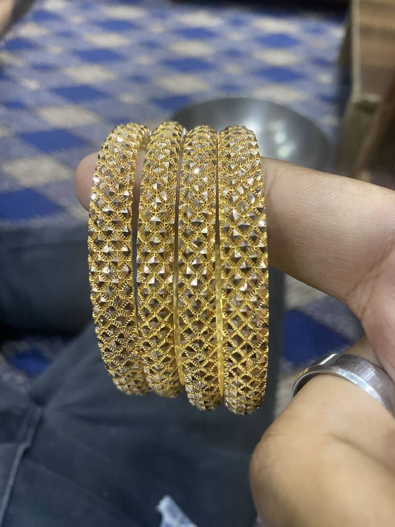 Silver chandi bangles custom designs 6