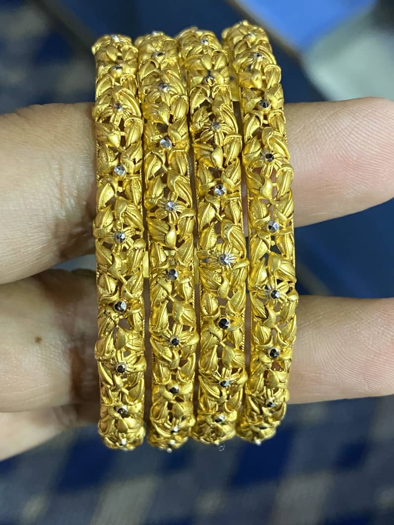 Silver chandi bangles custom designs 7