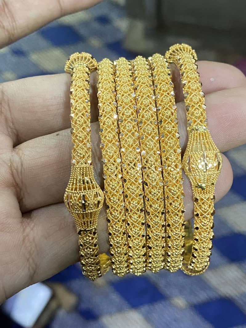 Silver chandi bangles custom designs 8