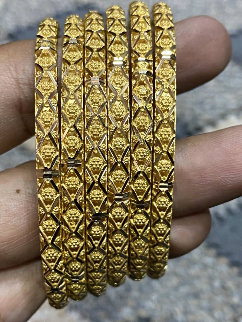 Silver chandi bangles custom designs 9