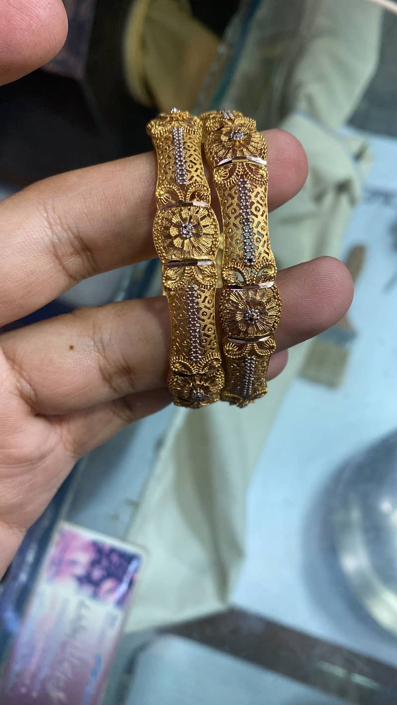 Silver chandi bangles custom designs 10