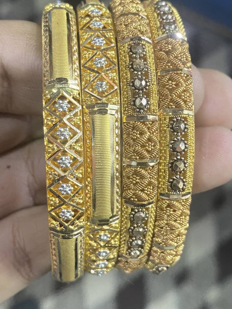 Silver chandi bangles custom designs 15