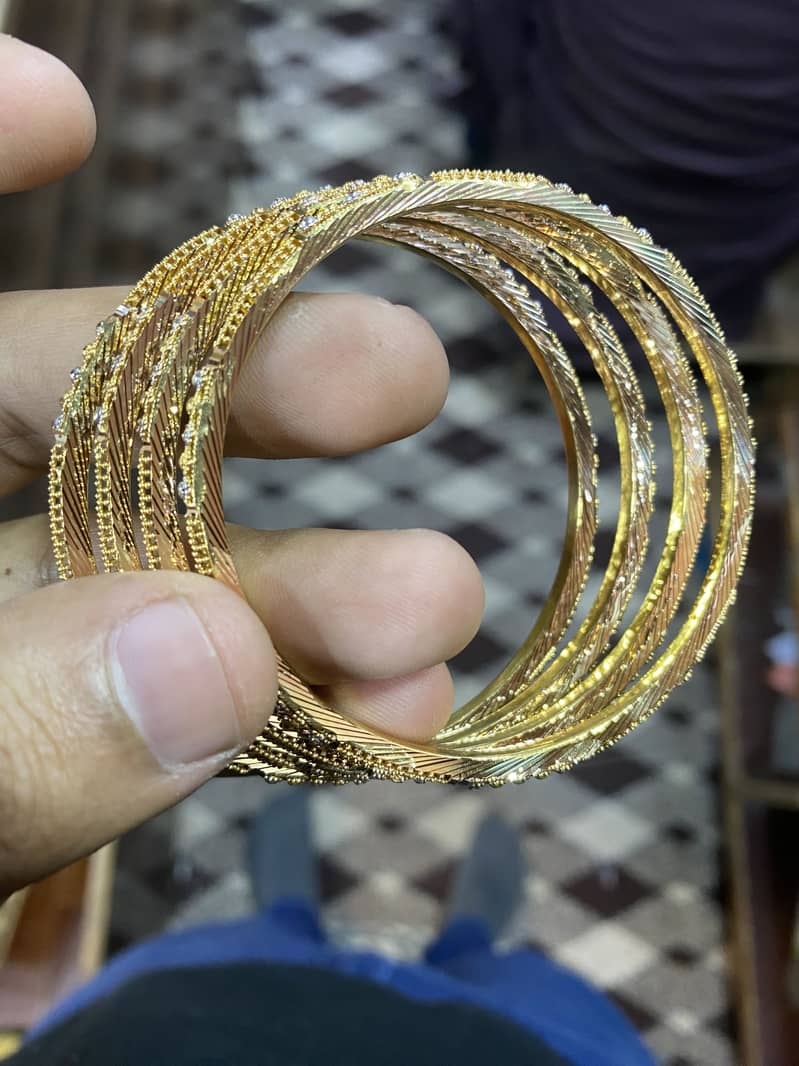 Silver chandi bangles custom designs 16