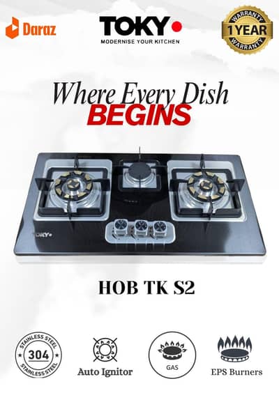 Tokyo Glass Brass & EPS Burners Gass Hobs Are Available With Warranty