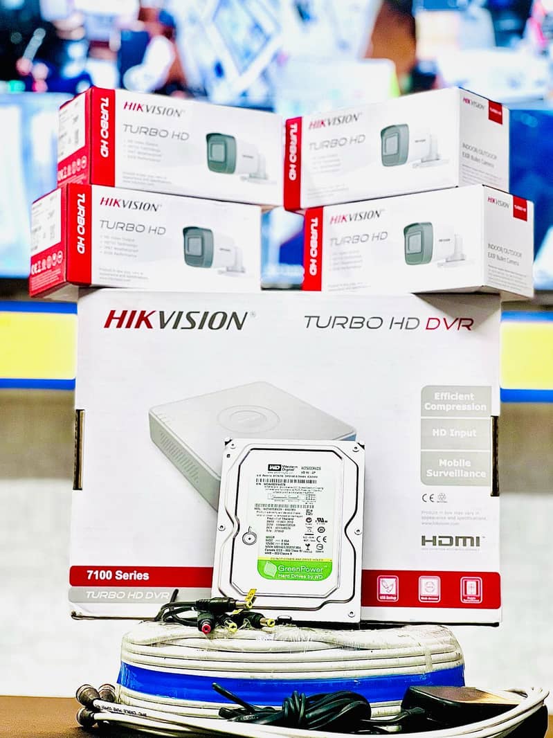 HIKVISION 4 CMAERAS COMPLETE SETUP 0
