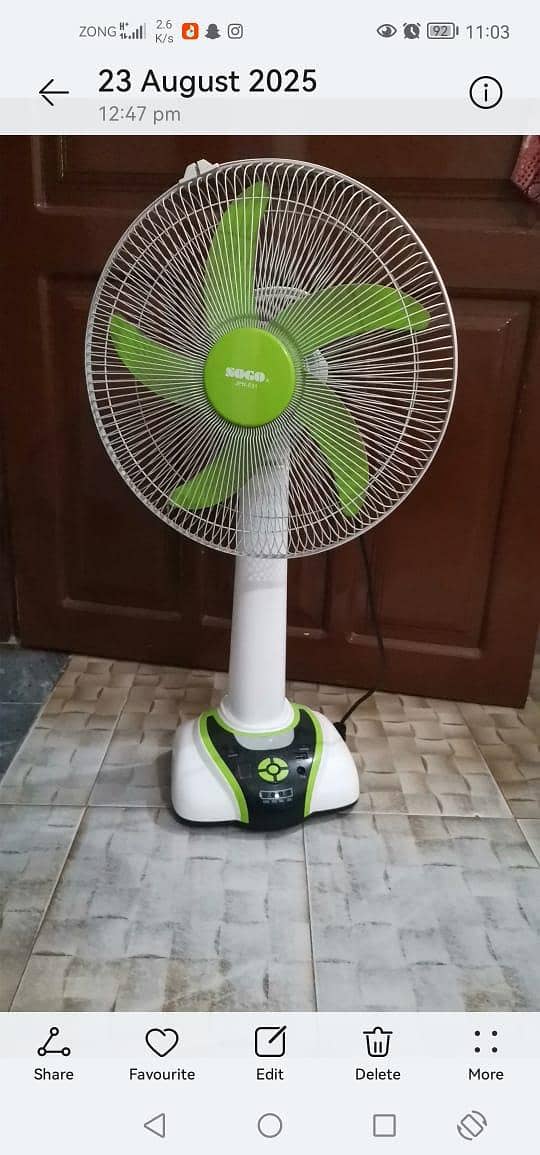 sogo charging fan 0