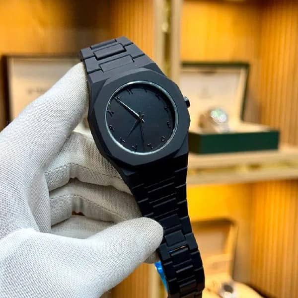 Men's Black Arabic Aura Watch - Genuine Stylish Timepiece