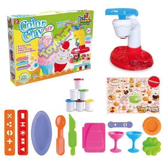 Clay Color - Ice Cream Party Set For Kids