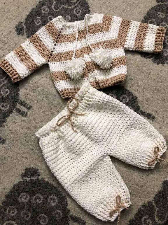 Handmade Crochet Dress Set For Girls