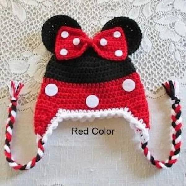Mickey Mouse Crochet Woolen Cap for Newborns and Babies
