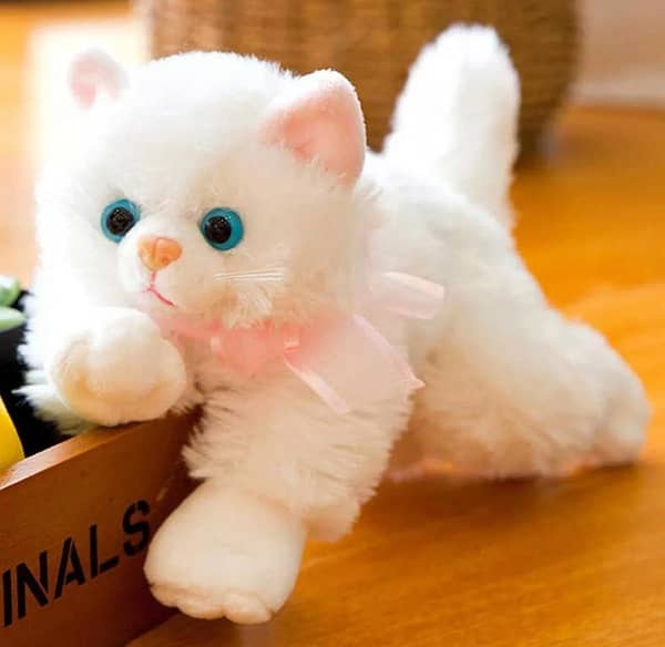 Persian Cat Plush Toy with Meow Sound for Kids - Realistic Appearance