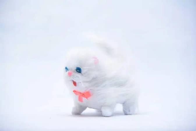 Musical Funny Walking White Cat For Fun