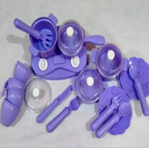 Girls' Kitchen Crockery Play Set for Kids