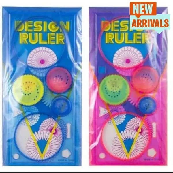 New Spirograph Goemetric Ruler Stencil Design Ruler Set Spiral Art Classic toy Stationary