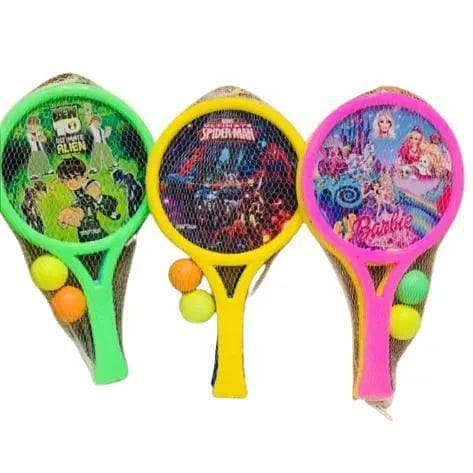 Plastic Racket Pair With 2 Balls Super Bouncy Racket For Boys And Girls- Racket Game Balls