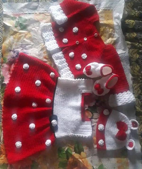 Handmade Crochet Baby Frocks