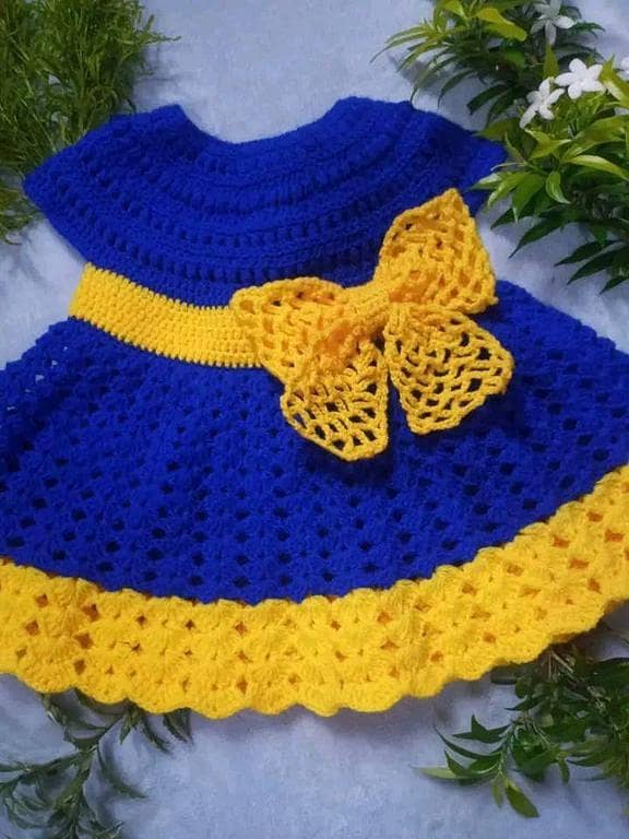 Handmade Crochet Baby Frocks for Girls