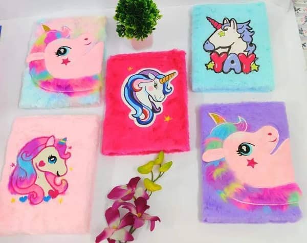 A5 Lined Pages Unicorn Feather Notebook