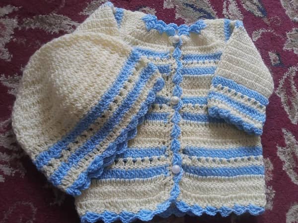 Crochet handmade baby sweater