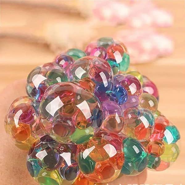 Multicolor Squishy Stress Relief Bubble Smash Ball - D10658
