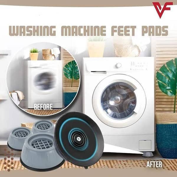 Universal Shock Absorption Foot Pads for Washing Machines to Prevent Movement and Shaking