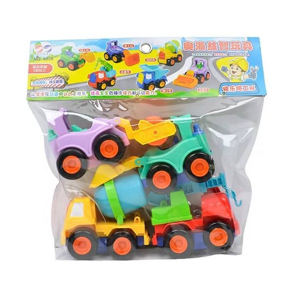 Children's Inertia Engineering Car Set Cartoon Car Mini Mixer Truck Model Toy Car Engineering Car Baby Educational Toys Gift