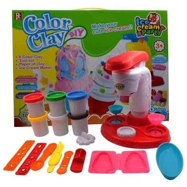 Color Clay - Ice Cream Maker Set - Pretend Playdough