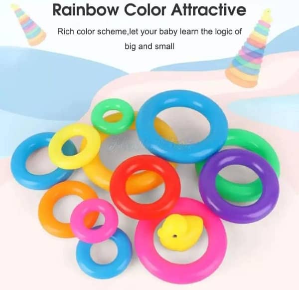 Duck Pileup Ring Tower 5 Rings Ring Game For Toddlers For Kids Education And Learning