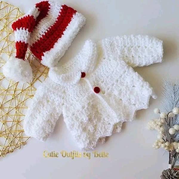 Woolen Baby Frock, Crochet Frock Full Set (Every Size And Color Available)