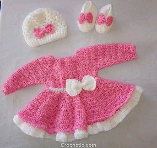 Handmade Crochet Frocks for Babies