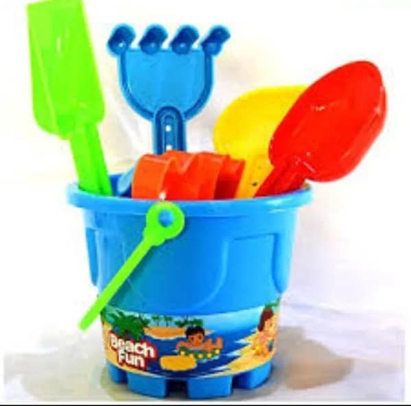 Beach Bucket Toy (Stencils and Digging Toys included)