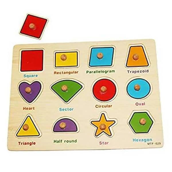 Wooden ABC 123 Educational Puzzle Slate for Children