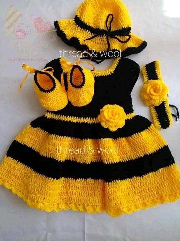Crochet Baby Dress Available in All Sizes
