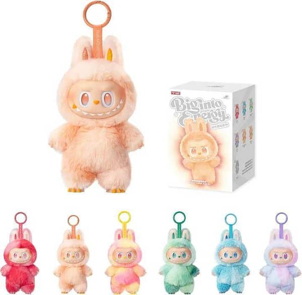Pop Mart Labubu Plush Toy Binginto Energy Series Cute Soft Bunny Doll with Keychain for Kids Girls Boys – Anime Collectible Action Figure – Original Mystery Blind Box Gift – Mini Decorative Toy – Colorful Fluffy Labubu Character Key Ring