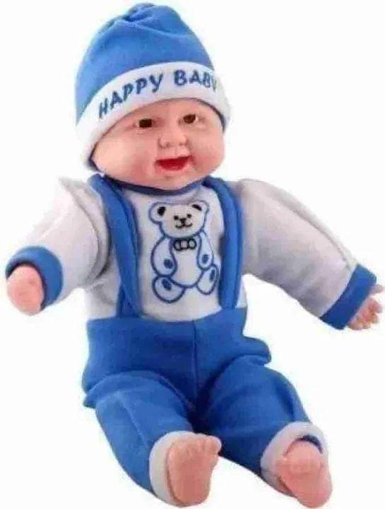 14-Inch Happy Baby Stuffed Toy with Laughing Sound