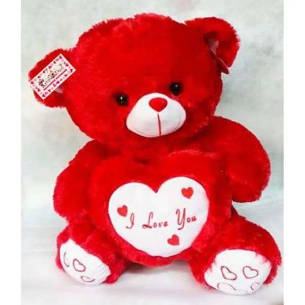 10-Inch Multicolor Teddy Bear with Heart for Kids