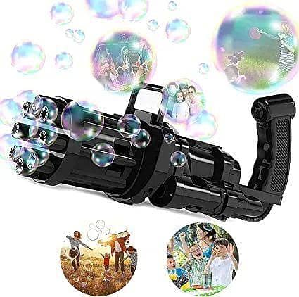 Massive Bubble Gun_ - Kids Automatic Bubble Gun_ Toys Summer Soap Water Bubble Machine Plastic Electric