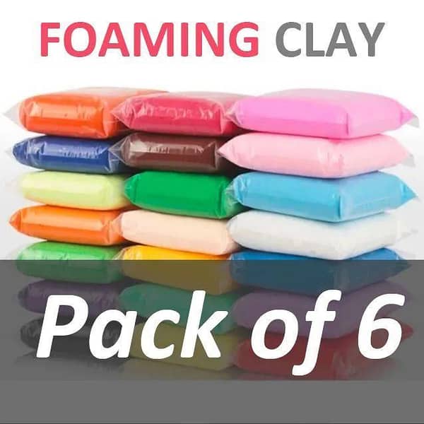 Awesome Foam Clay Modelling Clay Dough Clay/Fomic Polymer Clay For Kids - Pack of 6,12 and 24 Colors