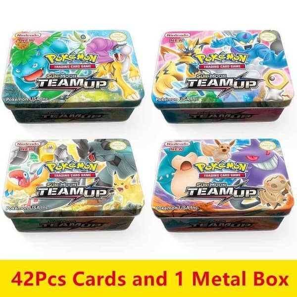 Sealed Pack of Pokémon Cards in Metal Tin Box