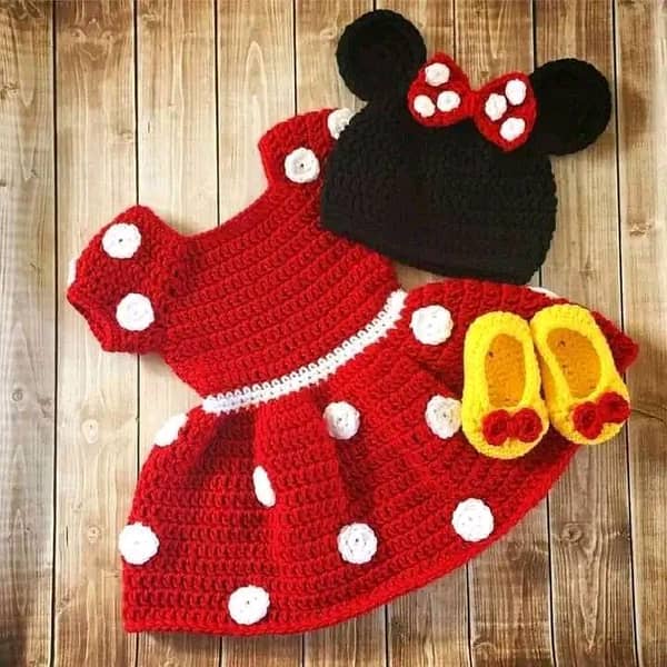 Handmade Crochet Baby Frocks for Girls
