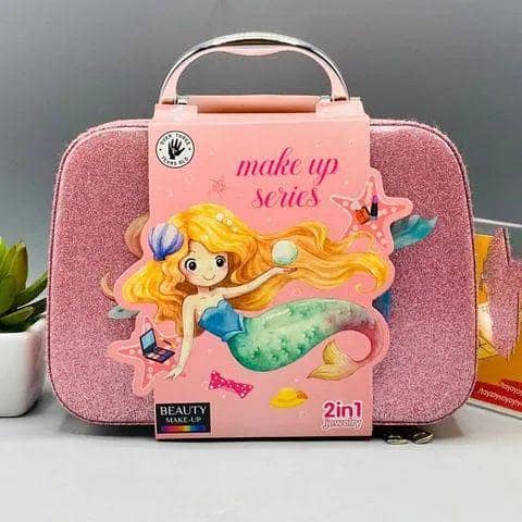 2 in 1 Beauty Makeup Kit Bag Toy for Kids, Best High Quality Gift for Girls, Unicorn Safety Cosmetics Box