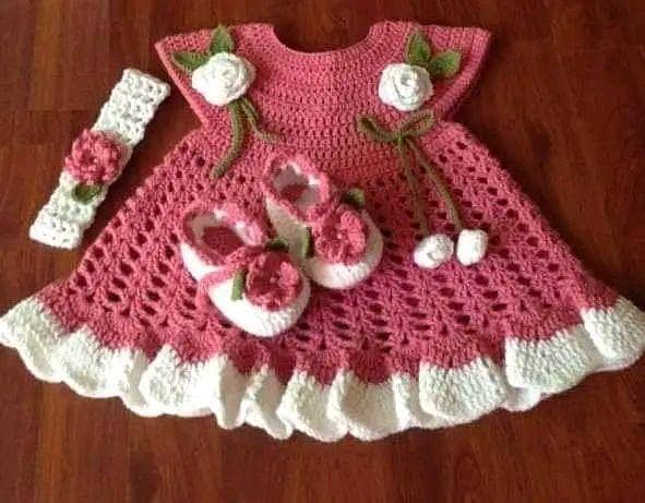 Handmade Crochet Dress for Baby