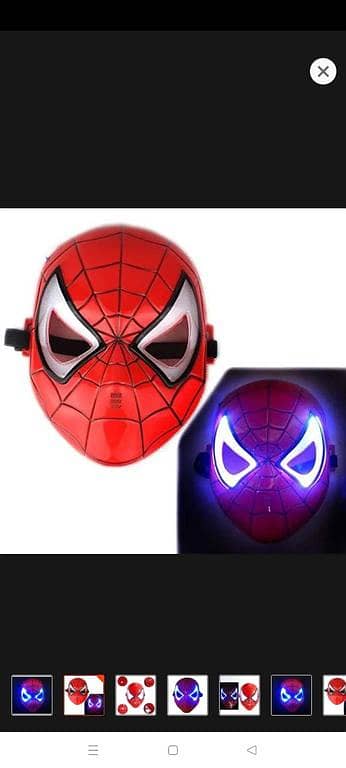 Super Hero Spiderman Toy Mask Led light Mask For Kids