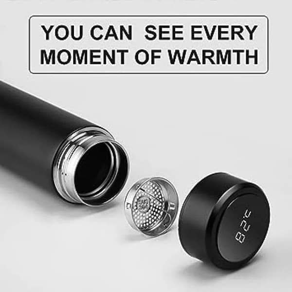 LED Temperature Measuring Water Bottle Stainless Steel For Sports and Outdoor